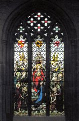 The stained glass window from Southgate Chapel; image courtesy Martin Child